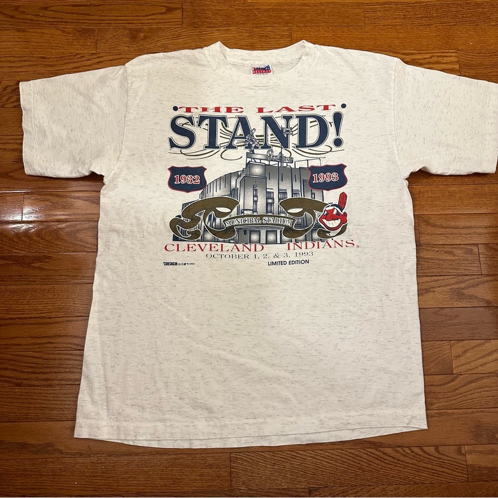 Vintage 1993 Cleveland Indians “The last stand” Trench Ultra t shirt size XL